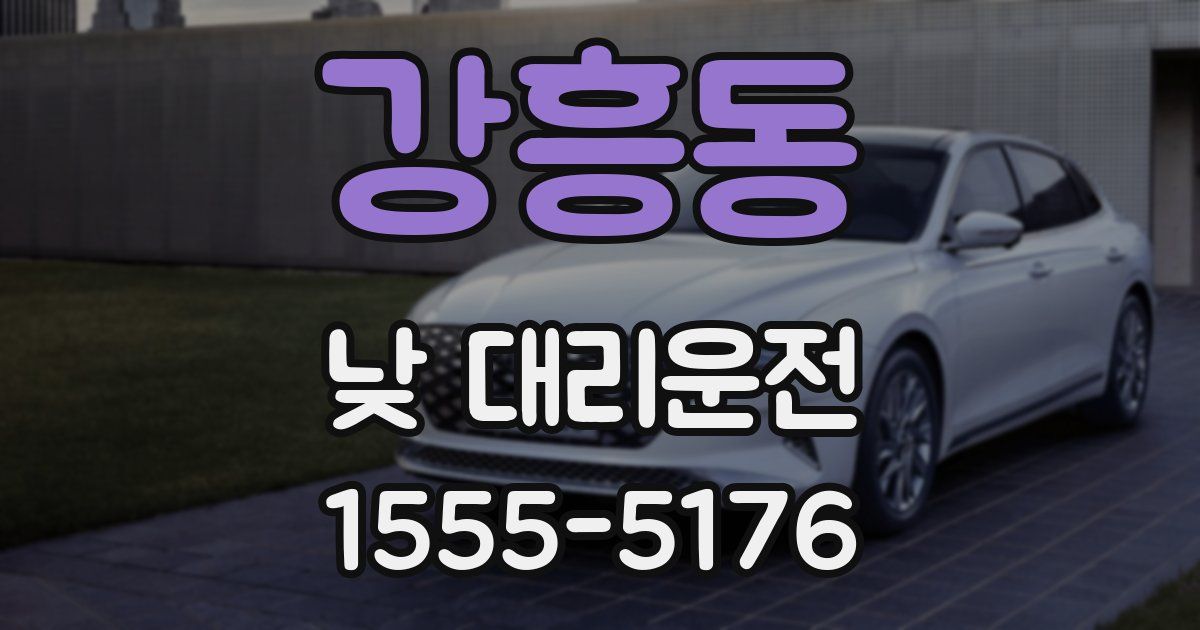 강흥동 낮 대리운전