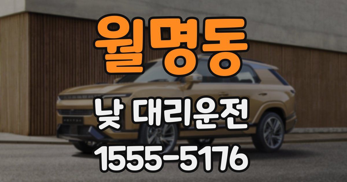 월명동 낮 대리운전