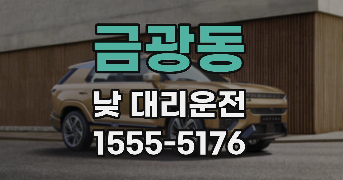 금광동 낮 대리운전