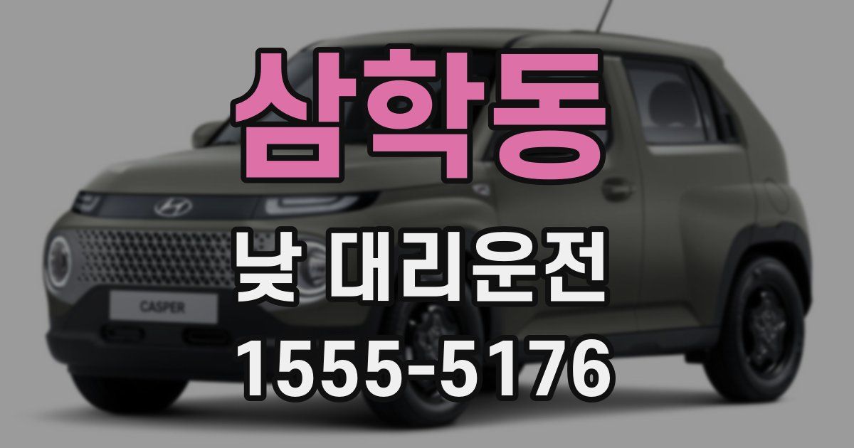 삼학동 낮 대리운전