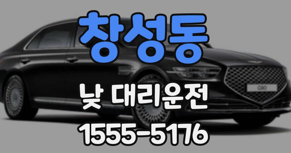 창성동 낮 대리운전