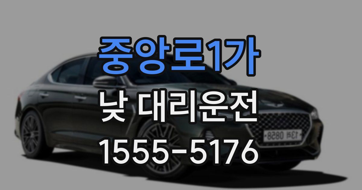 중앙로1가 낮 대리운전