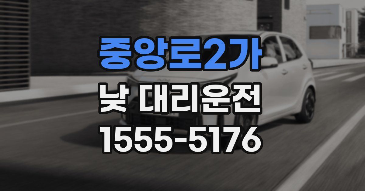 중앙로2가 낮 대리운전