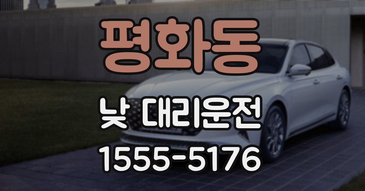 평화동 낮 대리운전