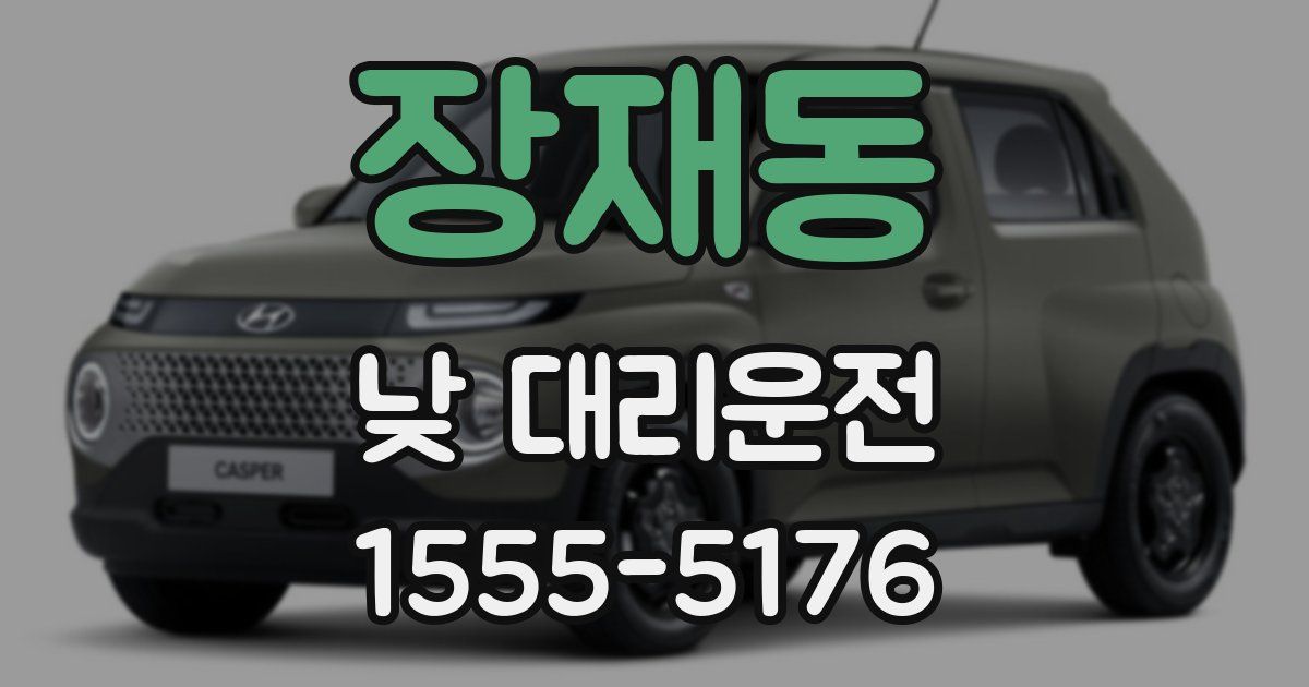 장재동 낮 대리운전