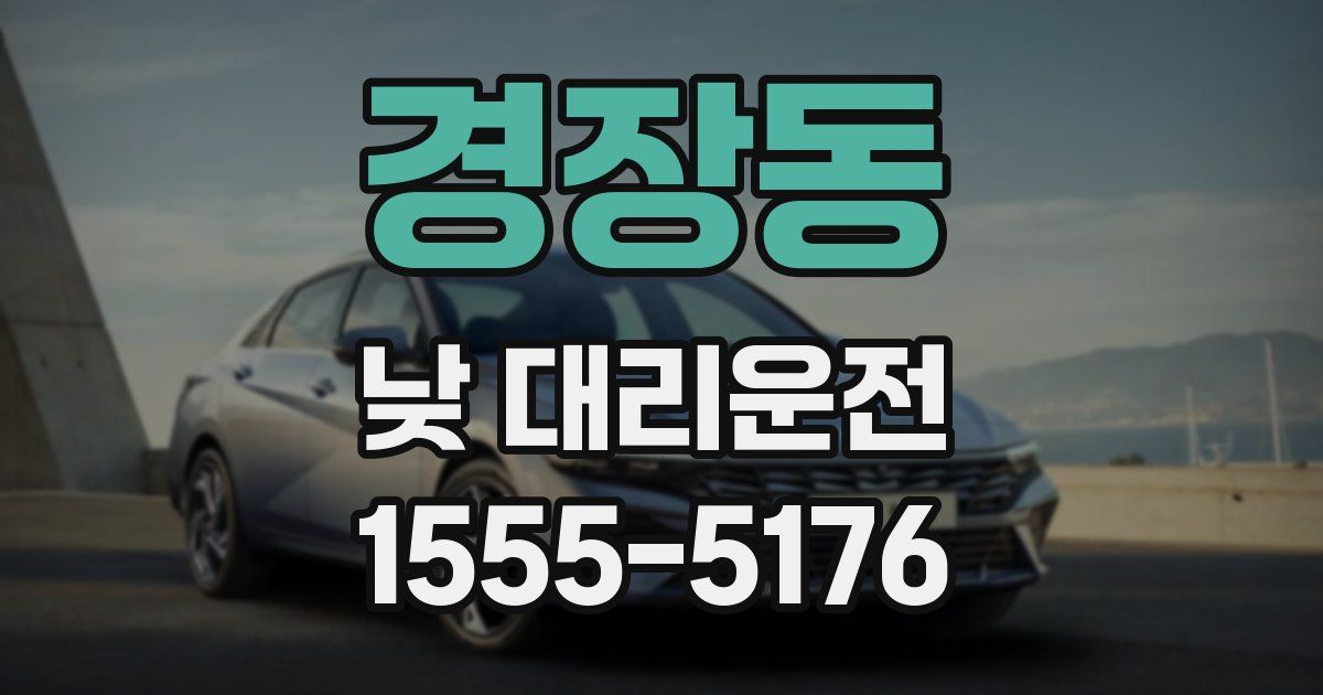경장동 낮 대리운전