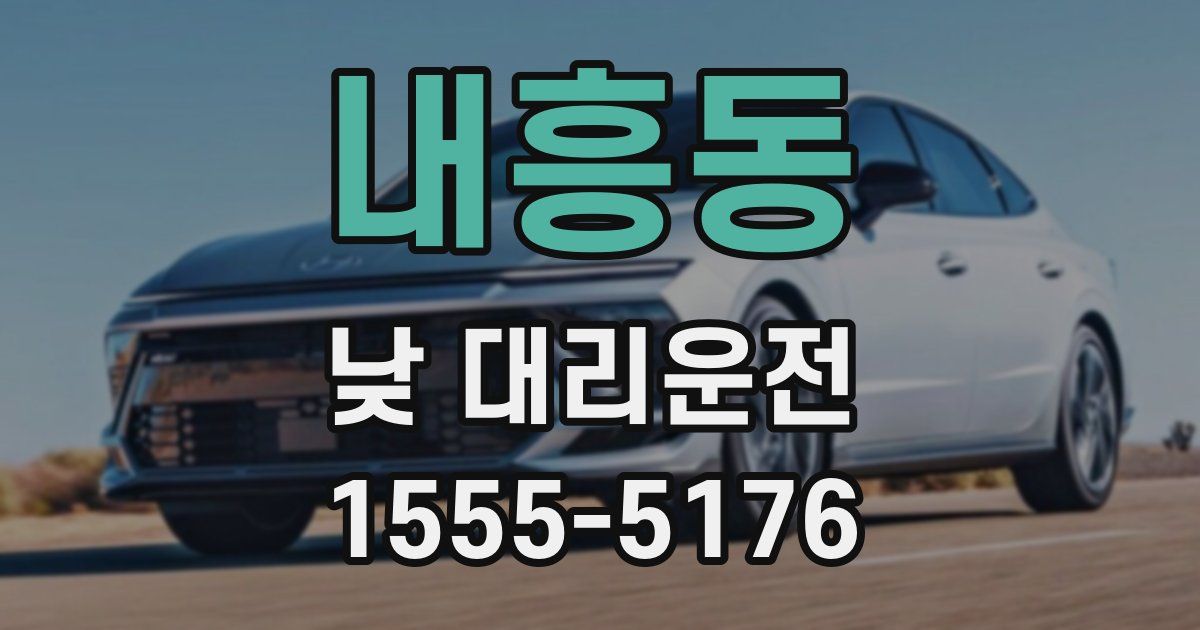 내흥동 낮 대리운전