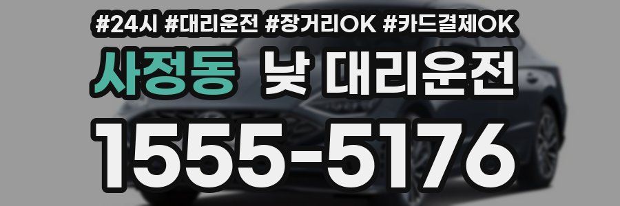사정동 낮 대리운전