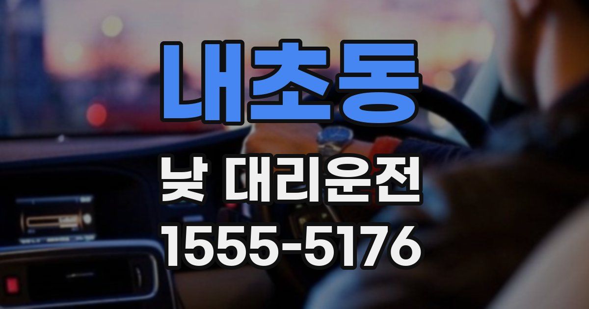 내초동 낮 대리운전