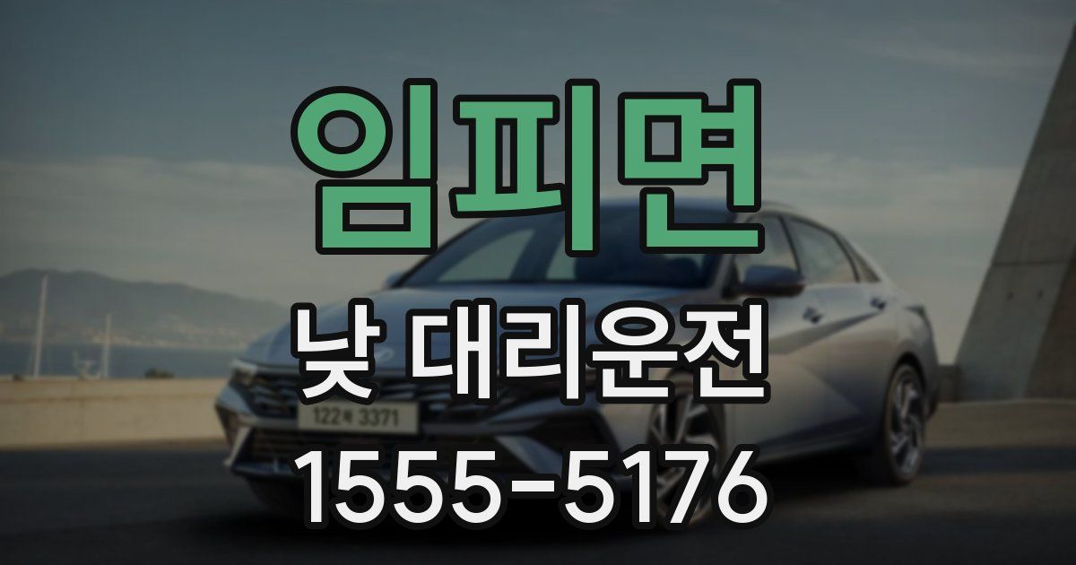 임피면 낮 대리운전