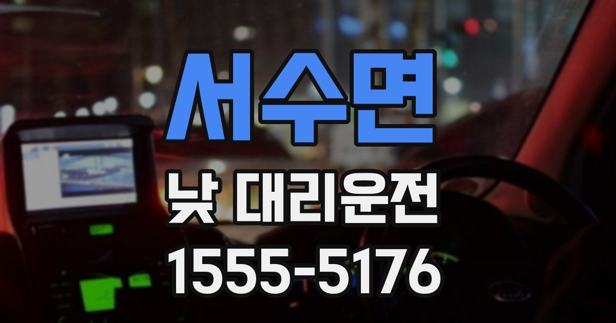 서수면 낮 대리운전