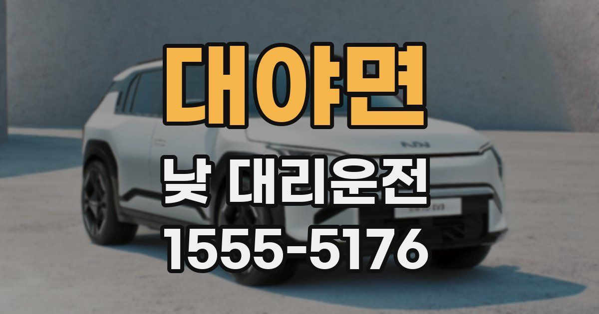 대야면 낮 대리운전