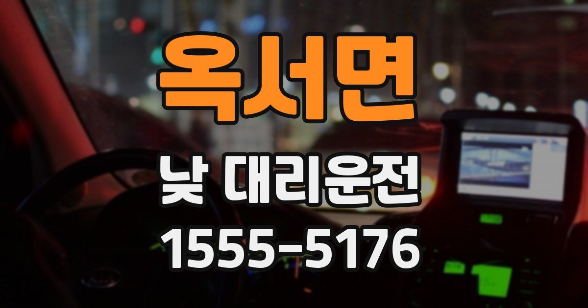 옥서면 낮 대리운전