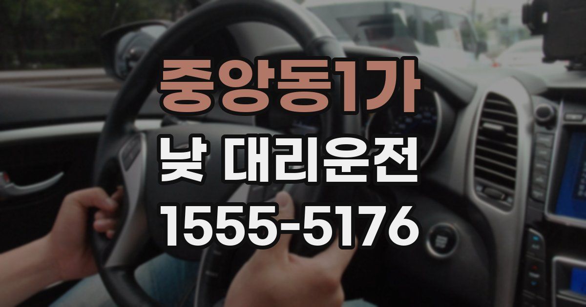 중앙동1가 낮 대리운전