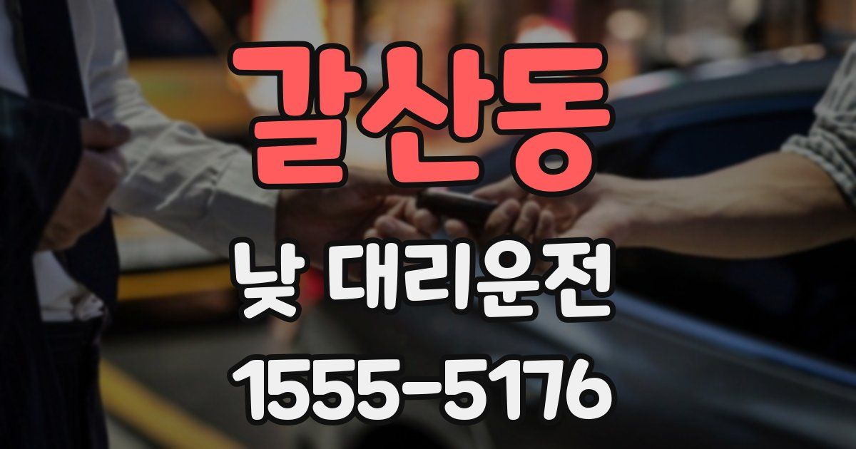 갈산동 낮 대리운전