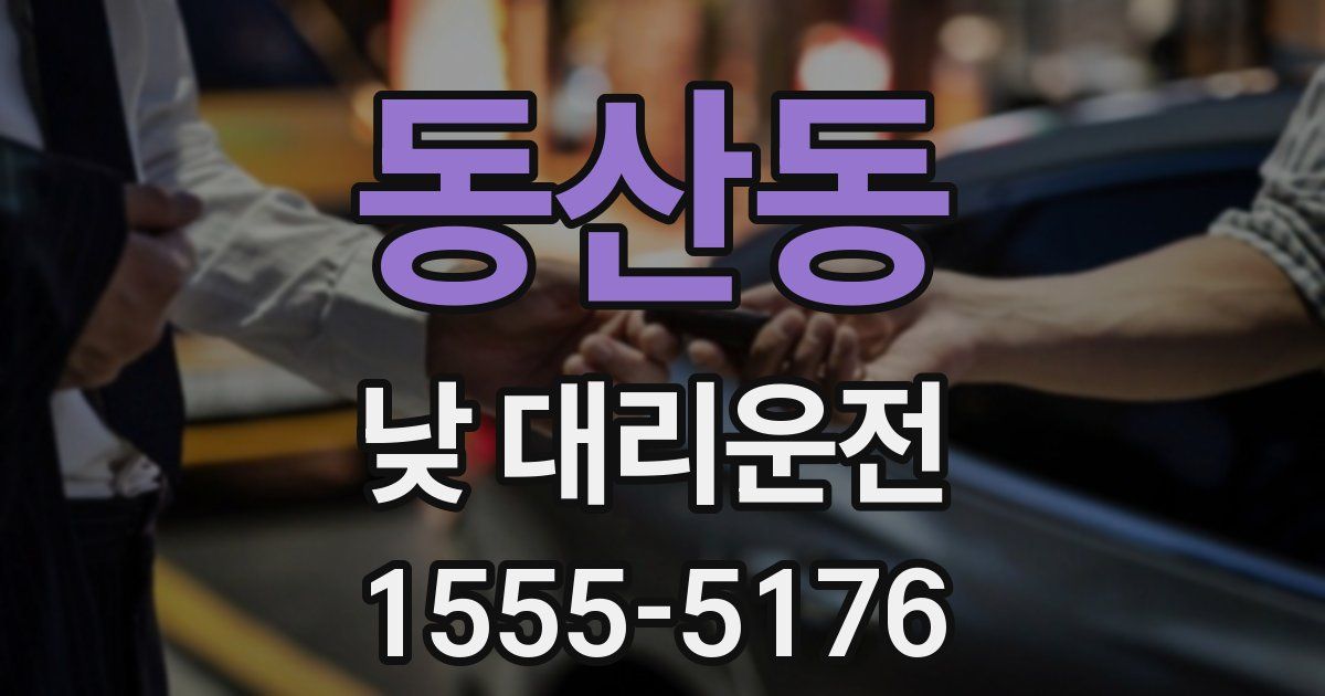 동산동 낮 대리운전