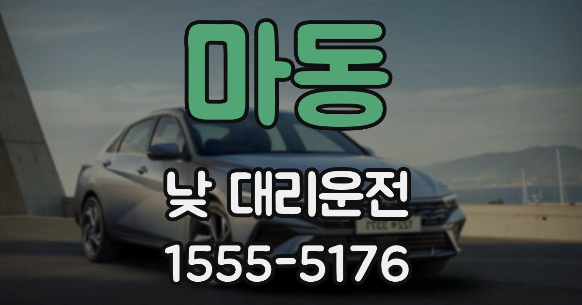 마동 낮 대리운전