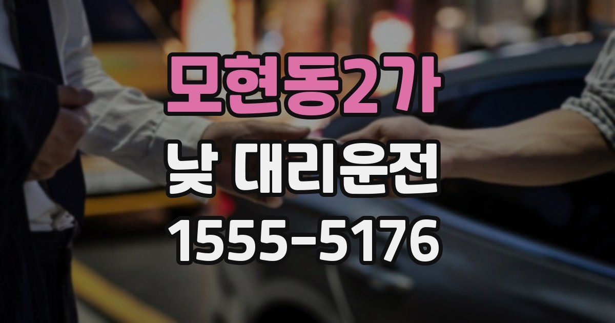 모현동2가 낮 대리운전