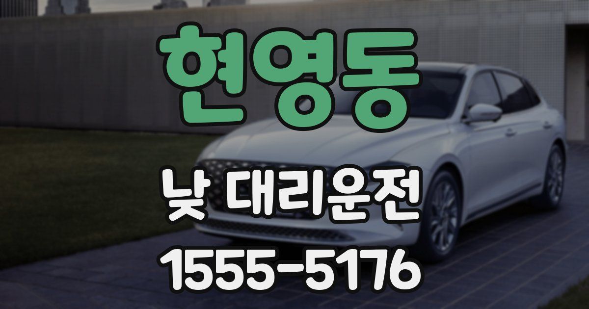 현영동 낮 대리운전