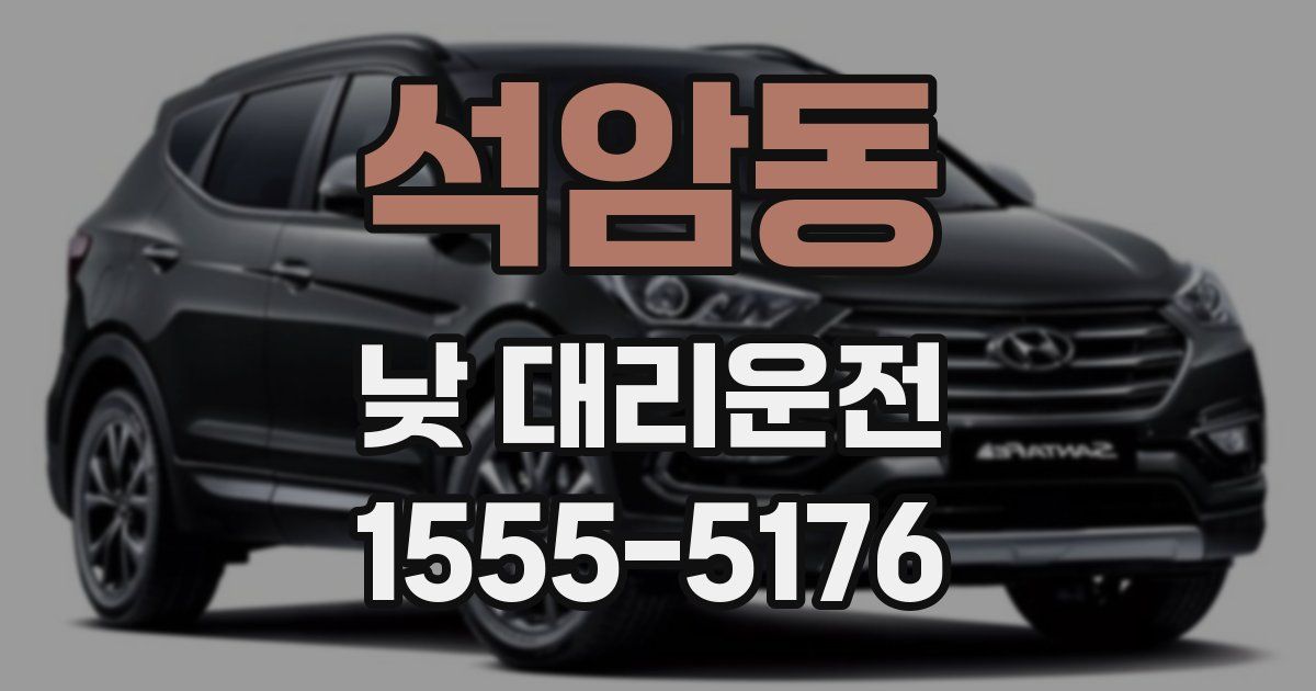 석암동 낮 대리운전