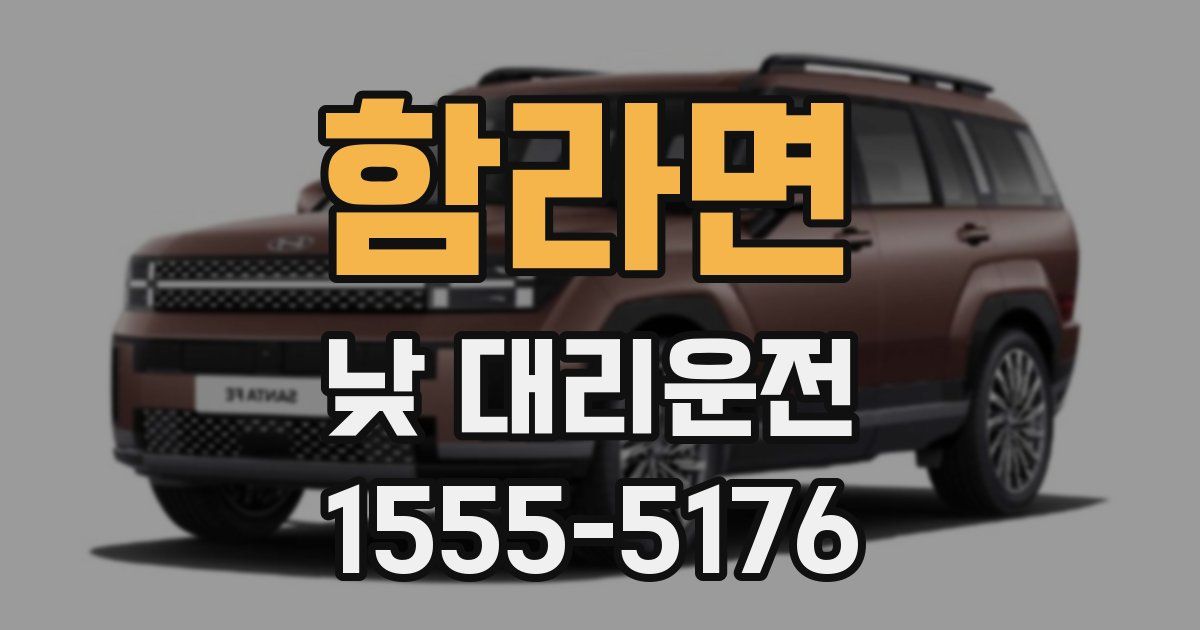함라면 낮 대리운전
