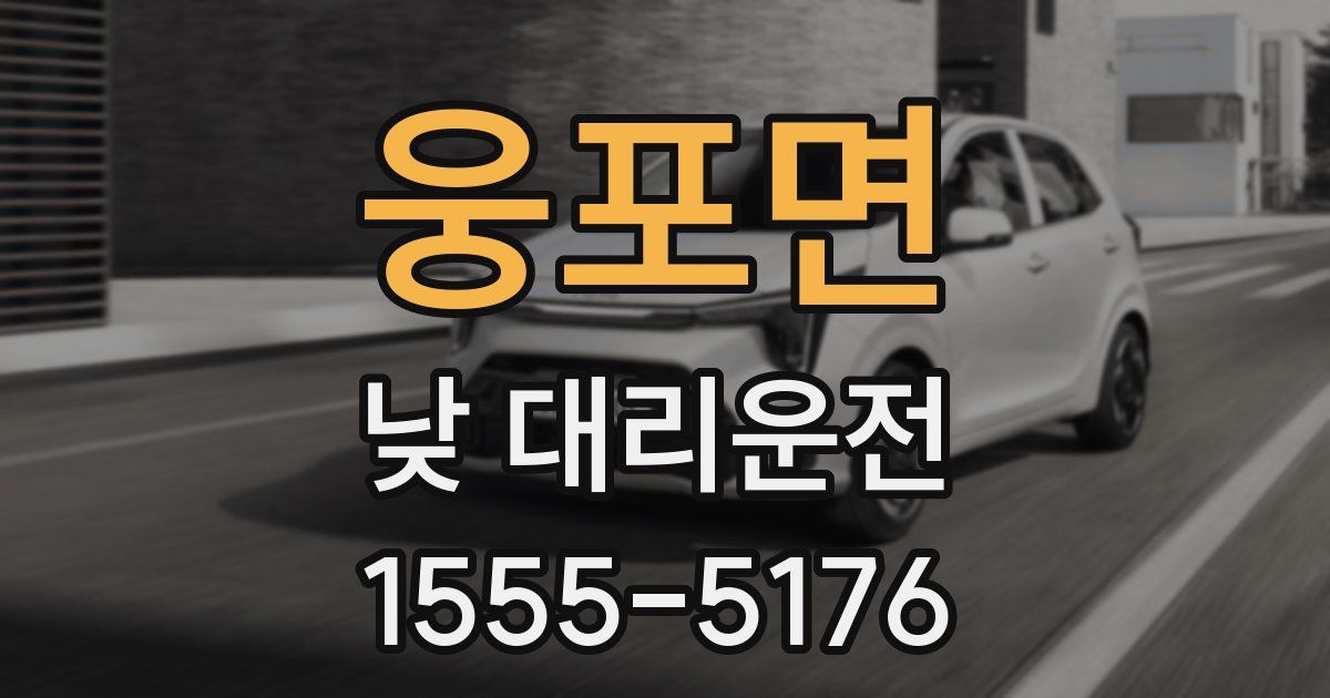 웅포면 낮 대리운전
