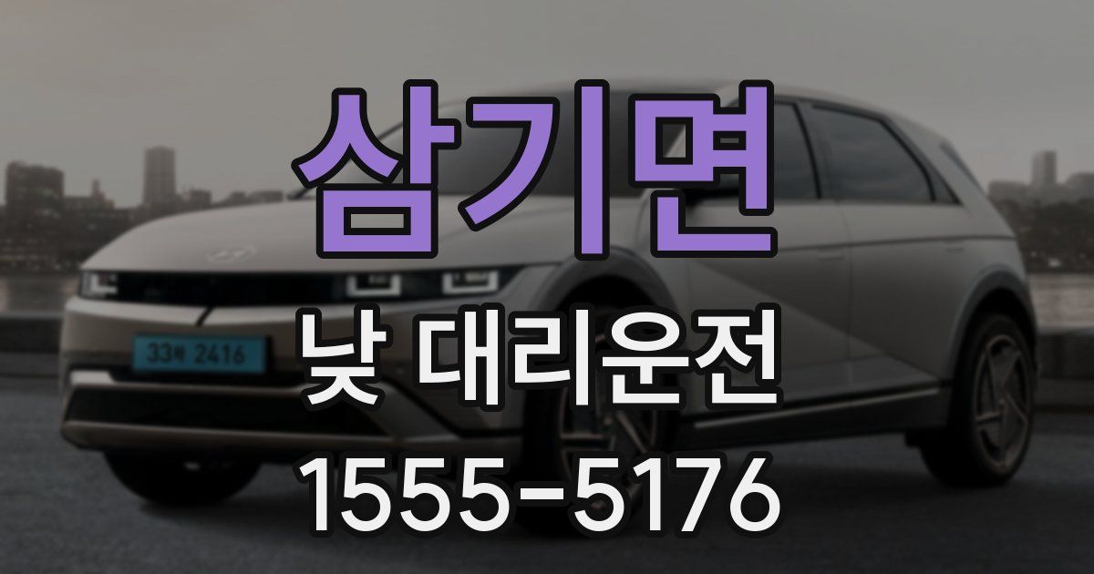 삼기면 낮 대리운전
