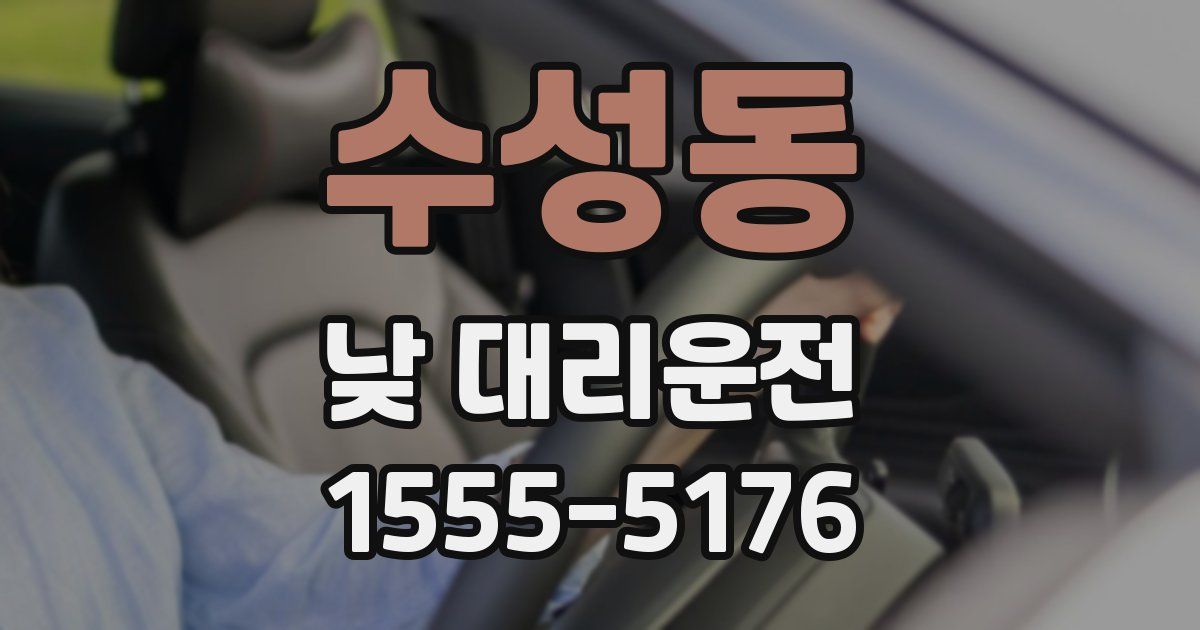 수성동 낮 대리운전
