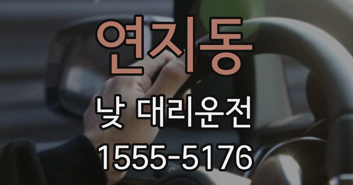 연지동 낮 대리운전