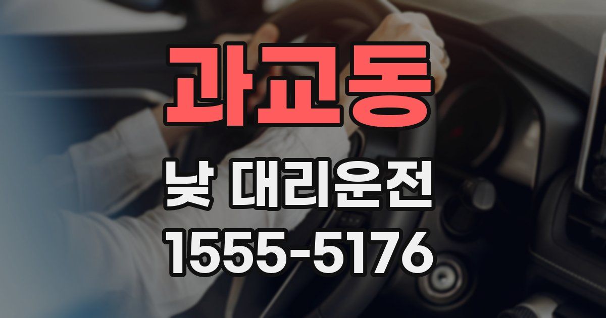 과교동 낮 대리운전