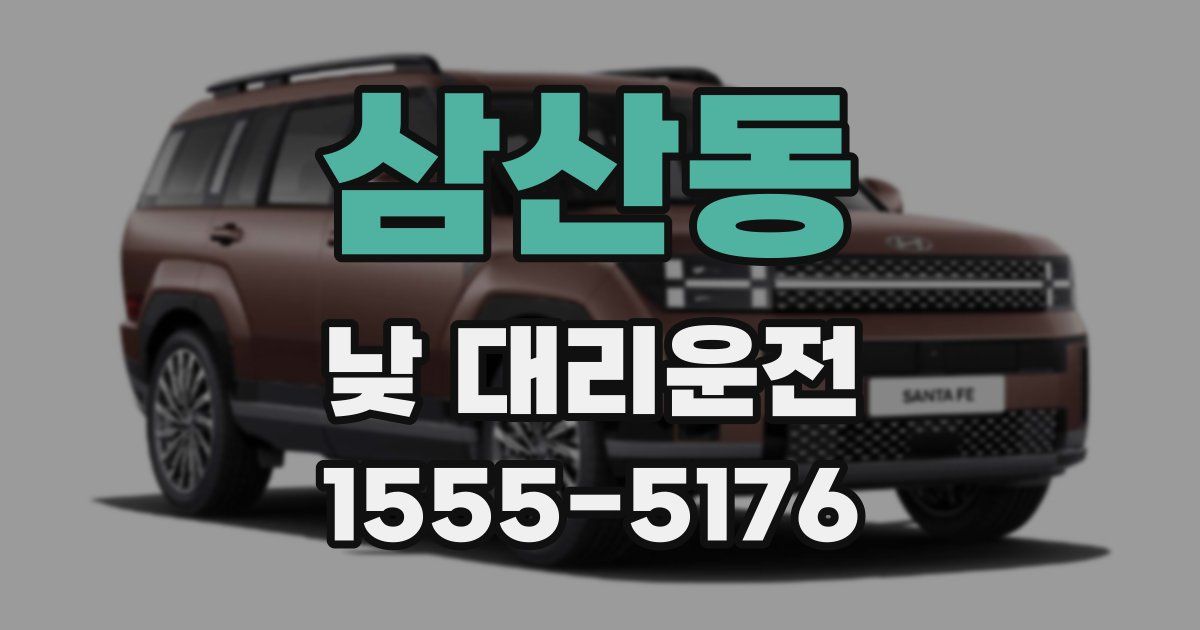 삼산동 낮 대리운전