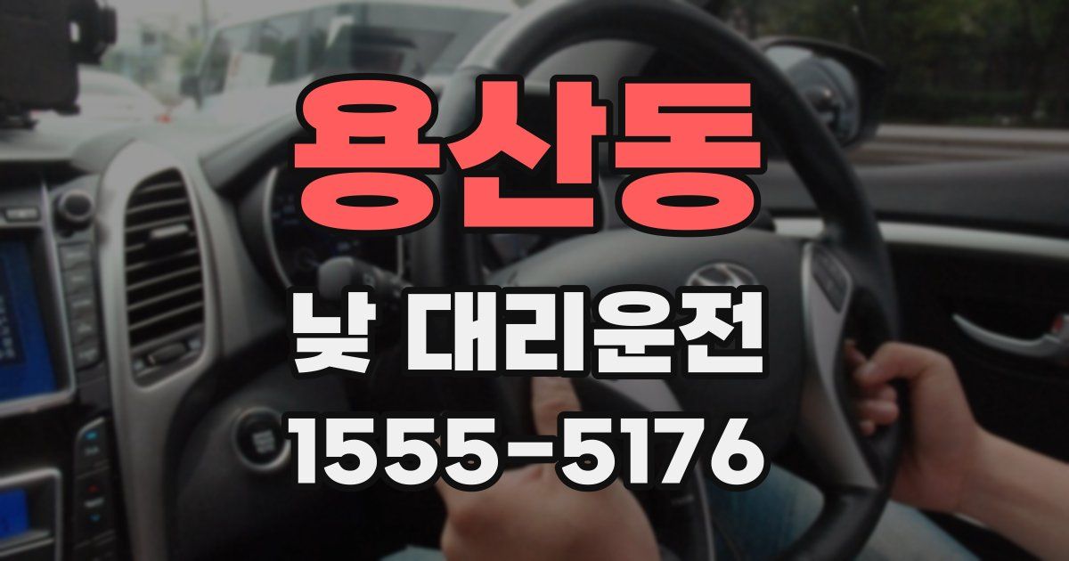 용산동 낮 대리운전