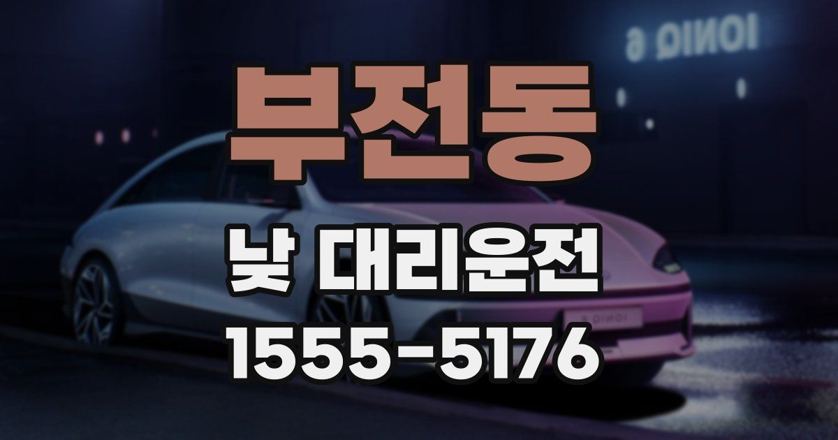 부전동 낮 대리운전