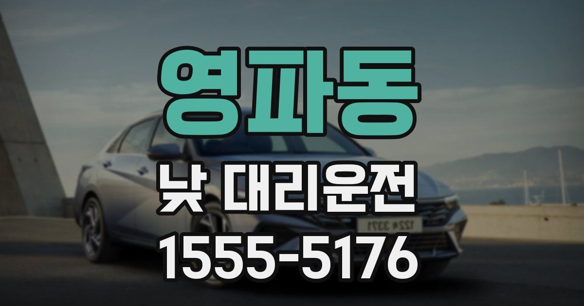 영파동 낮 대리운전