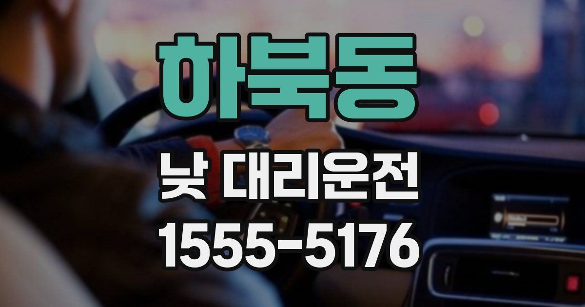 하북동 낮 대리운전
