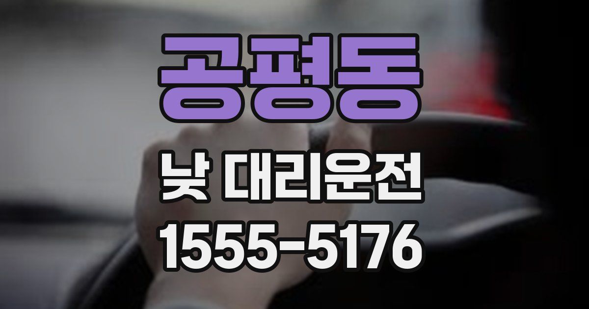 공평동 낮 대리운전