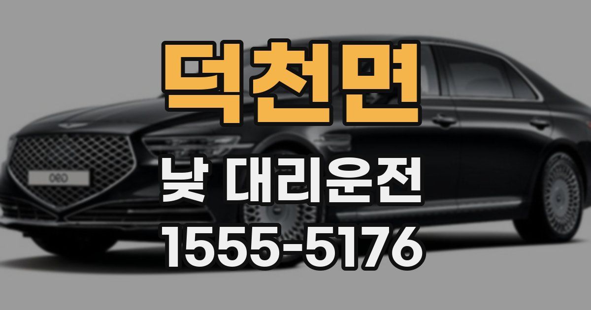 덕천면 낮 대리운전