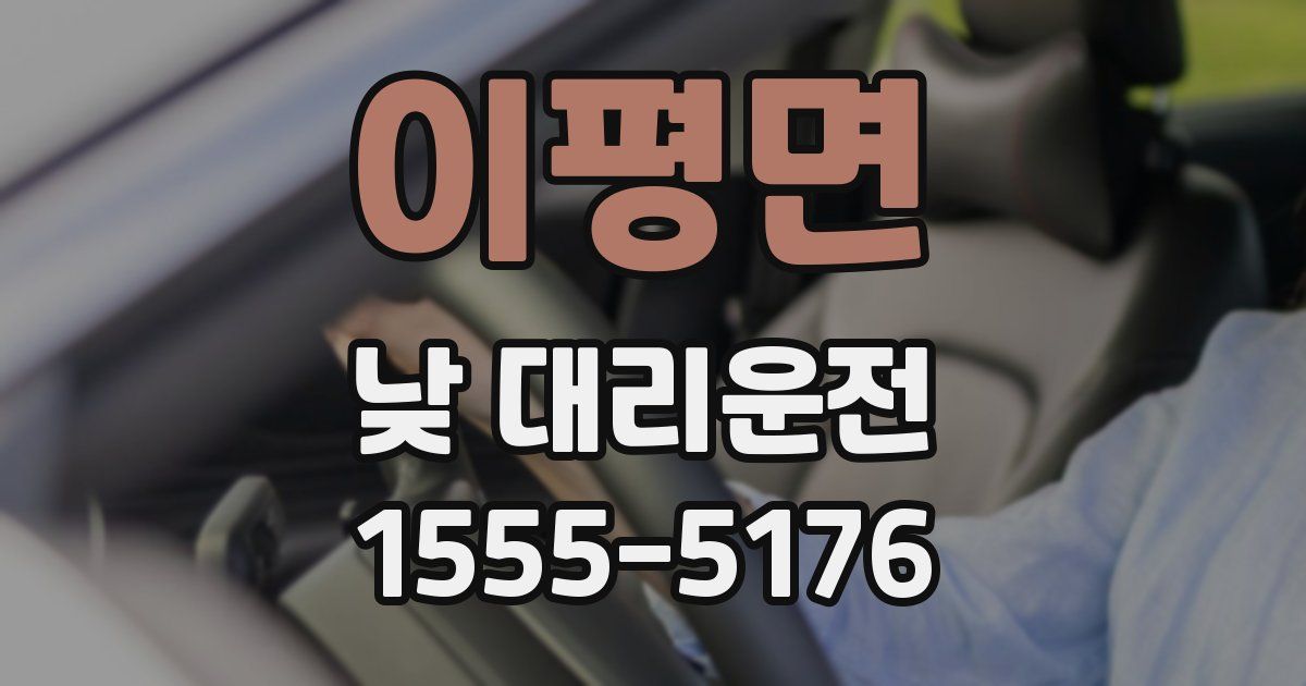 이평면 낮 대리운전