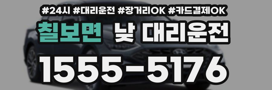 칠보면 낮 대리운전
