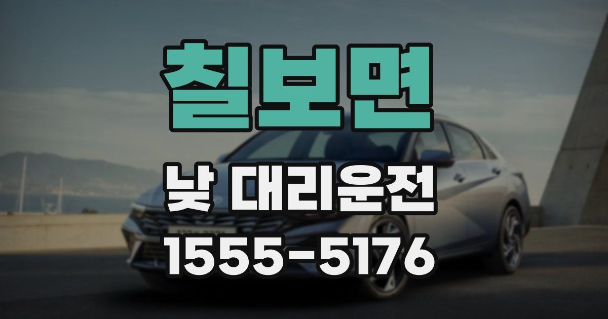 칠보면 낮 대리운전