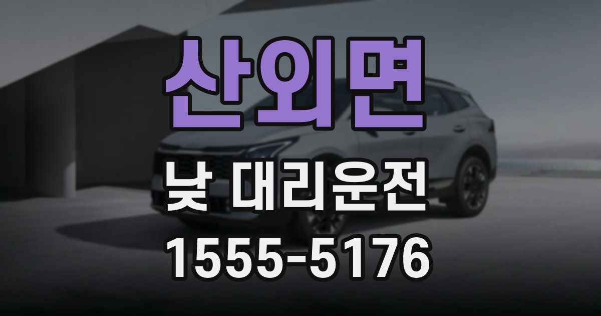 산외면 낮 대리운전