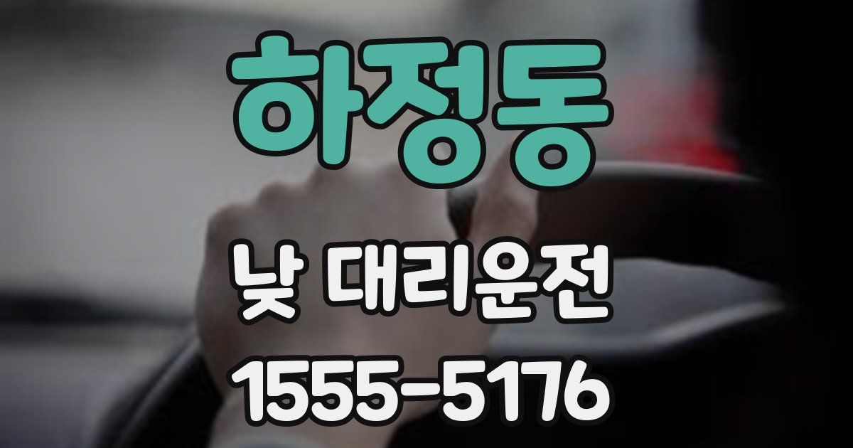 하정동 낮 대리운전