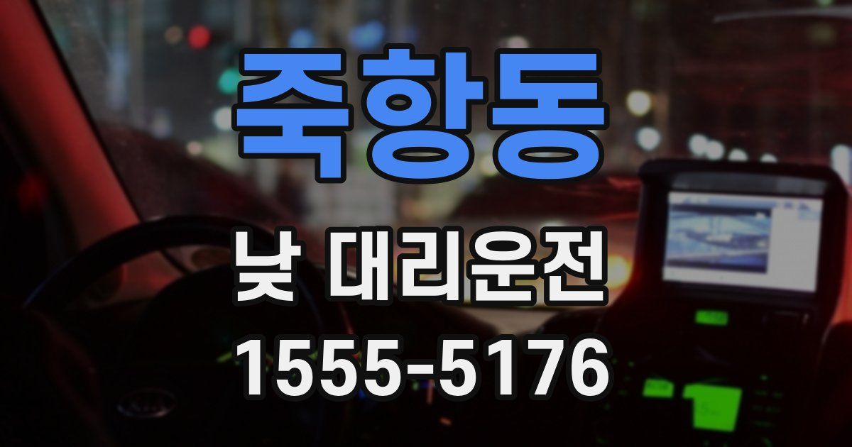 죽항동 낮 대리운전