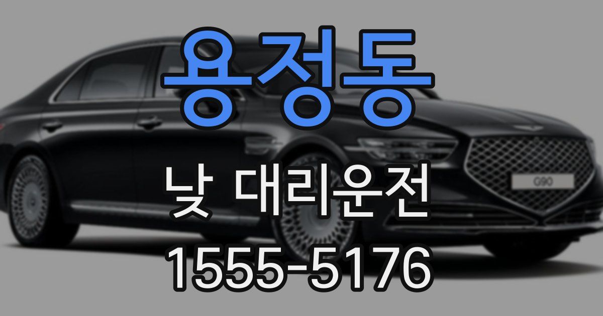용정동 낮 대리운전