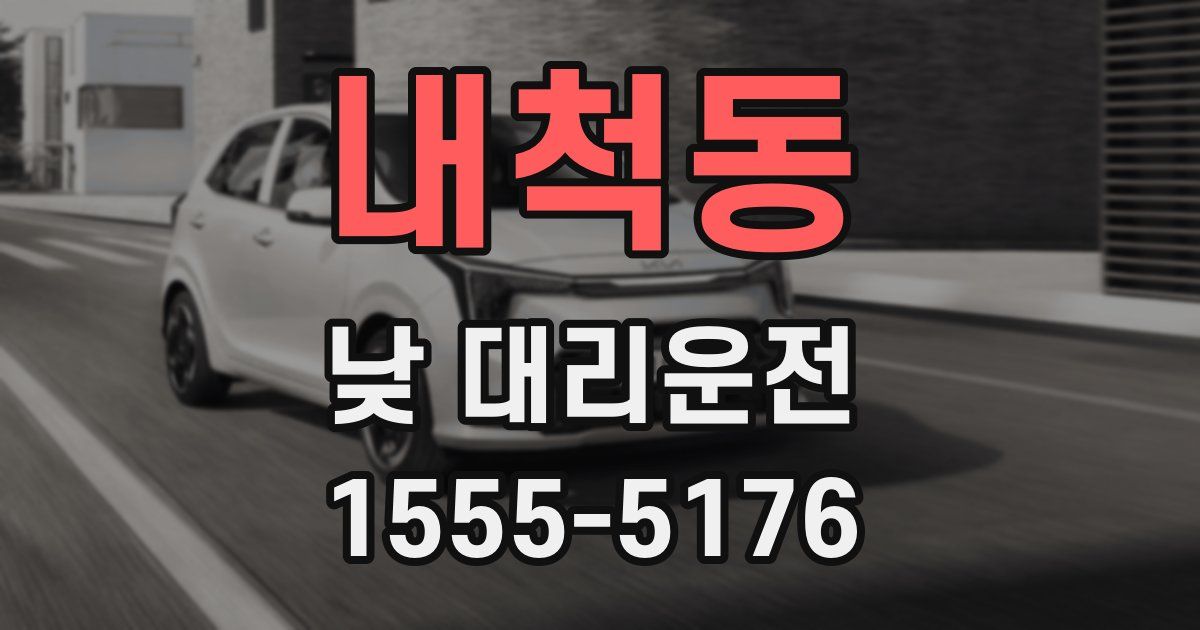 내척동 낮 대리운전
