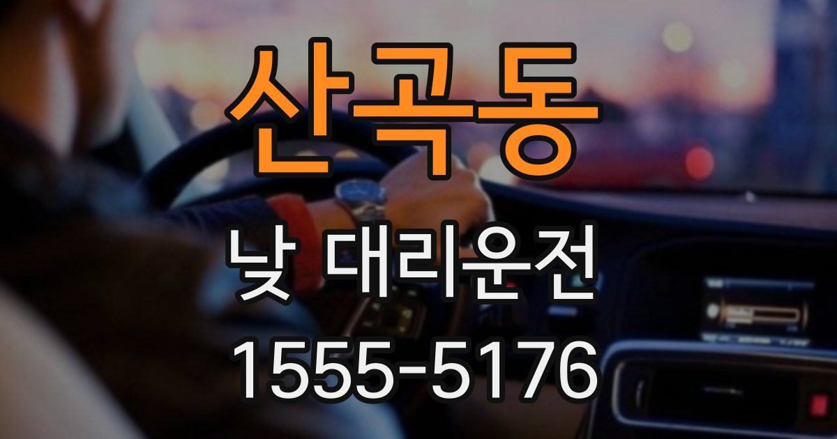 산곡동 낮 대리운전