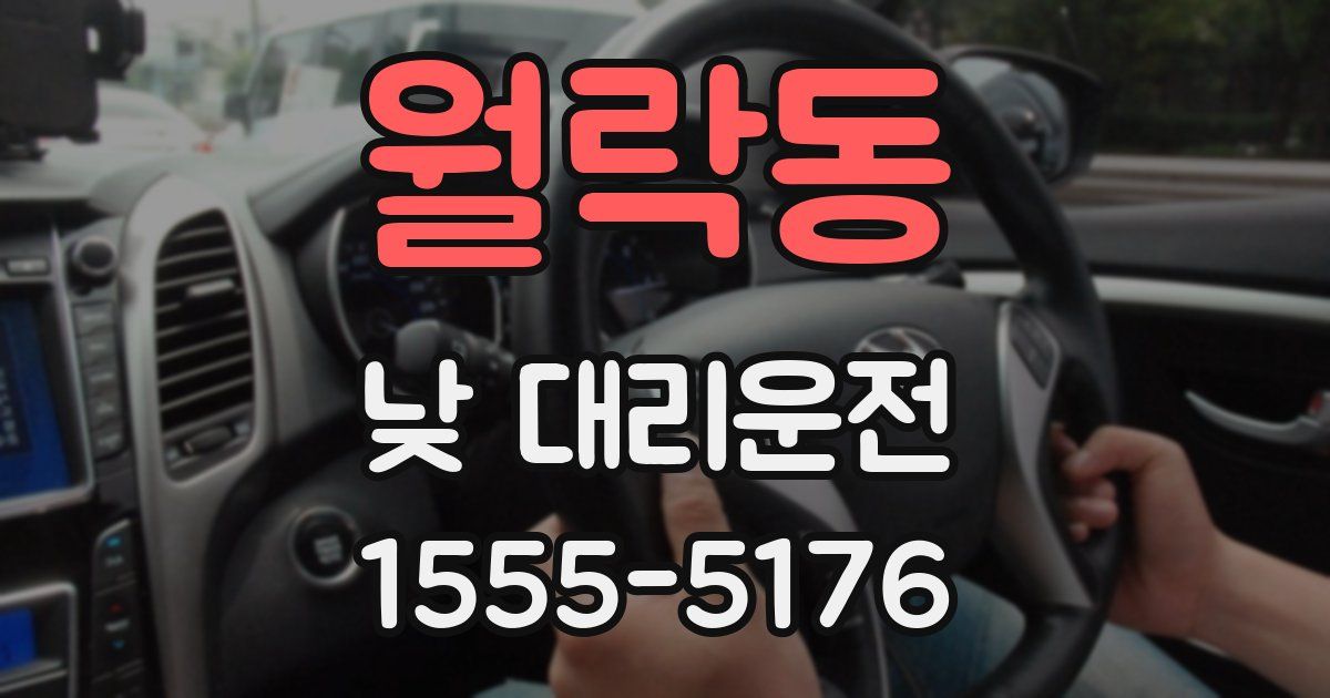 월락동 낮 대리운전