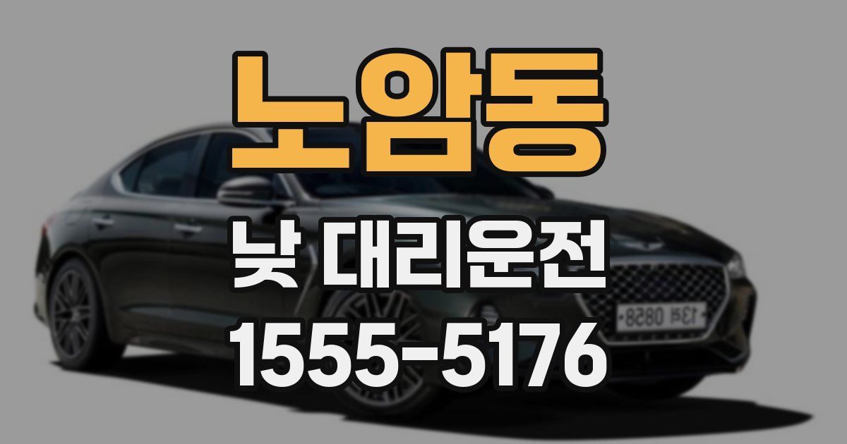 노암동 낮 대리운전