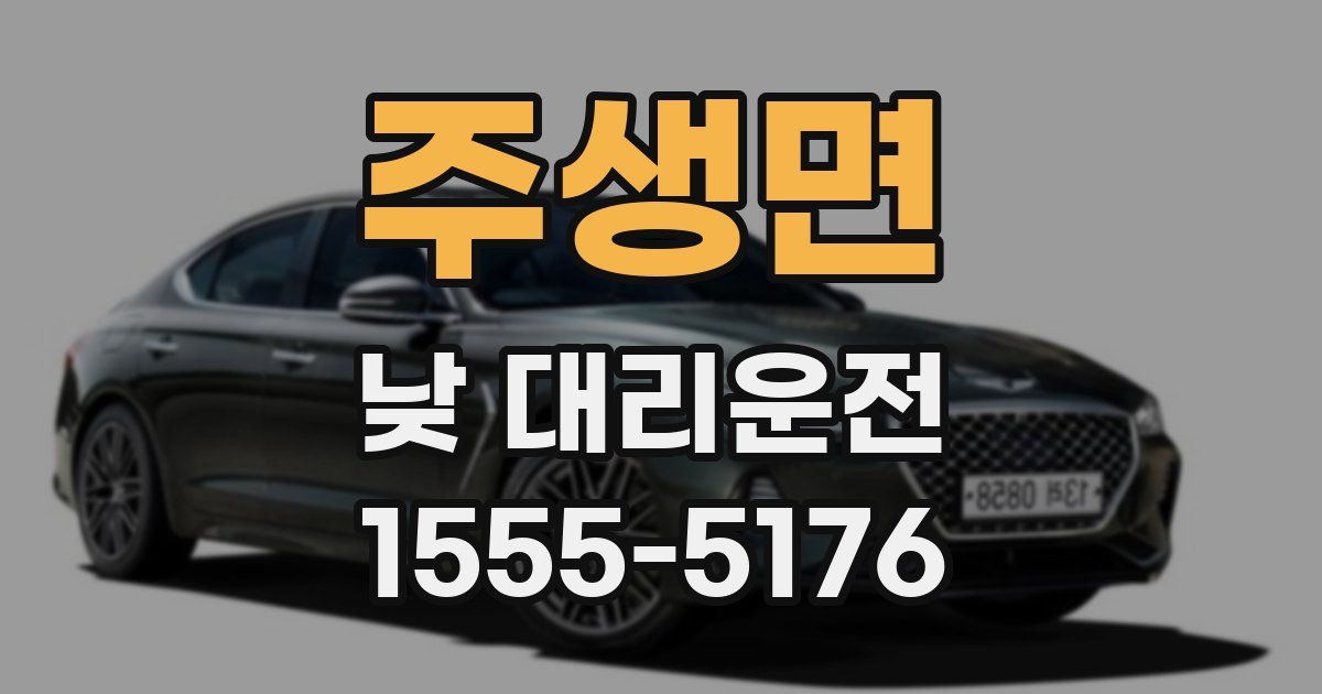 주생면 낮 대리운전