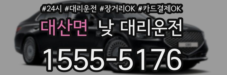 대산면 낮 대리운전